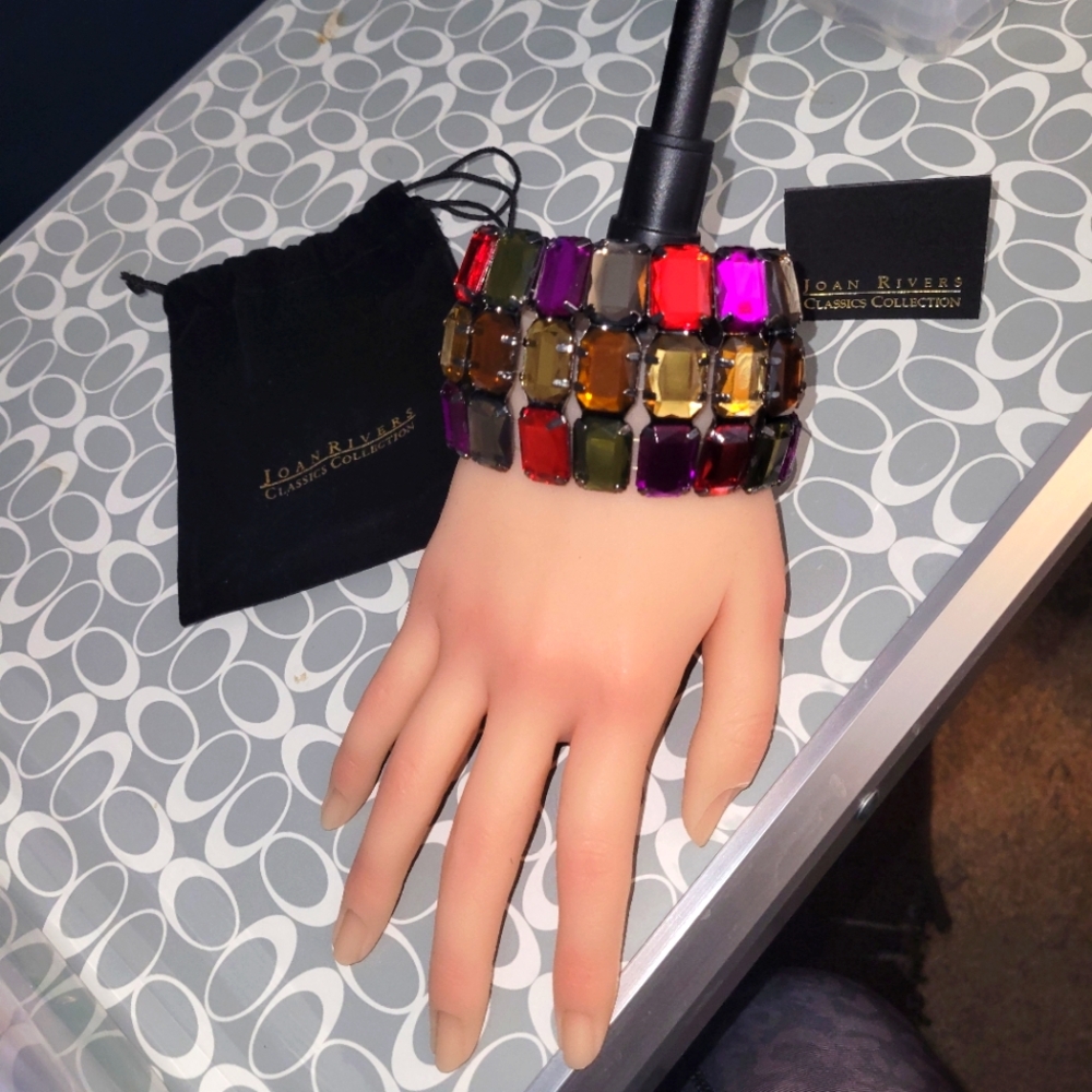 Joan Rivers Classic Collection Multicolor stretch bracelet.